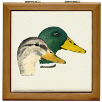 Mallard Duck Pair Watercolor Tile/Coaster Box by NANCE